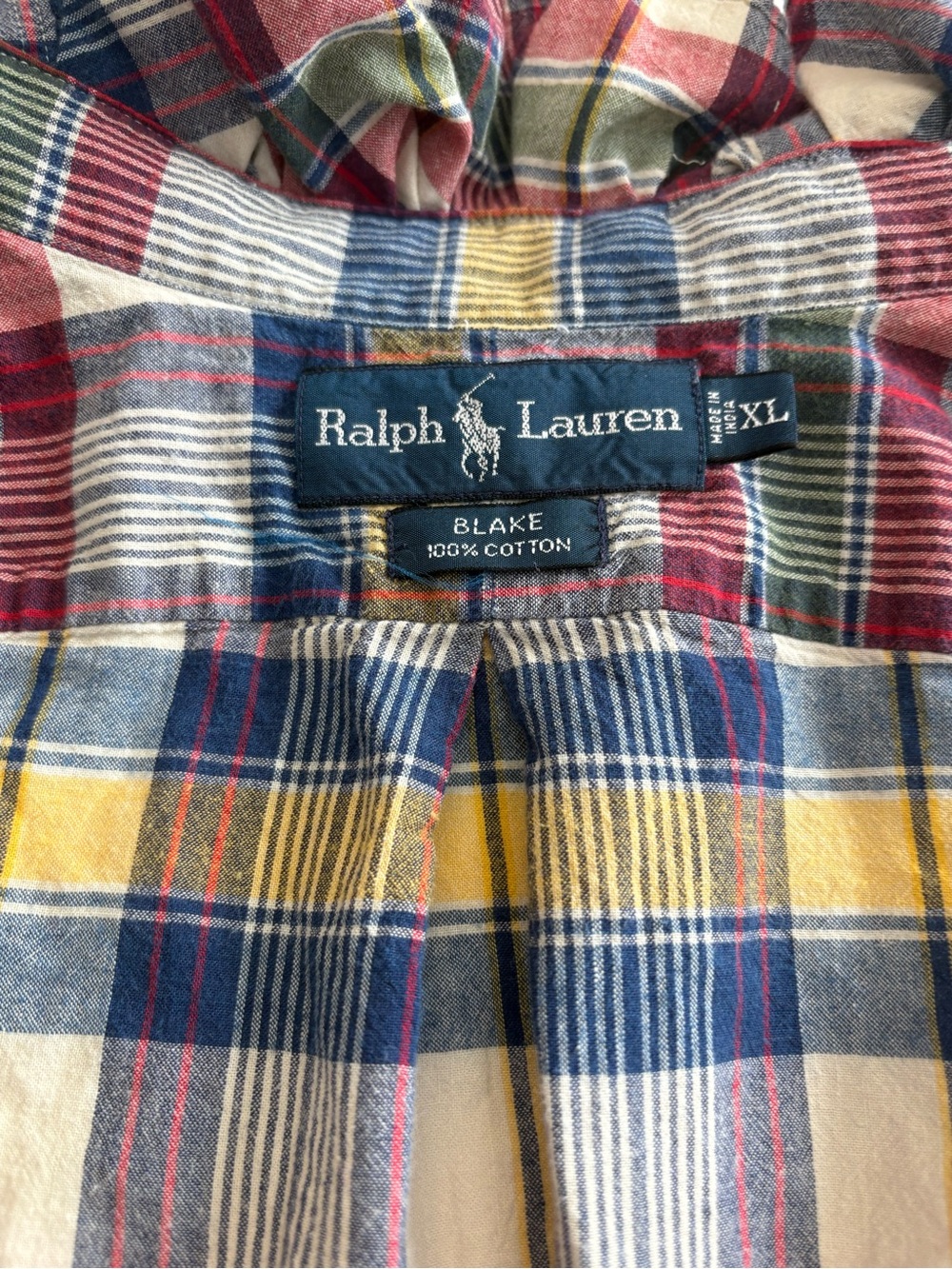 Reworked Ralph Lauren Plaid Button-Down Shirt size XL - Picture 7 of 9
